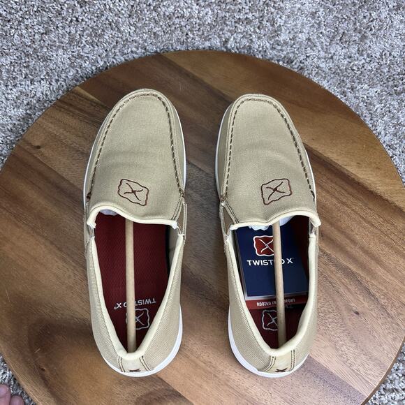 Twisted X Men\'s Slip-On Khaki Size 8 M Casual Leather Textile Shoes NEW main image 9
